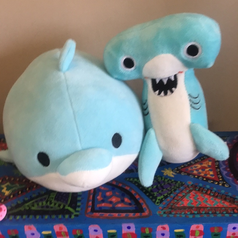 Plush Tots ;2) Hammerhead Shark and Whale Shark